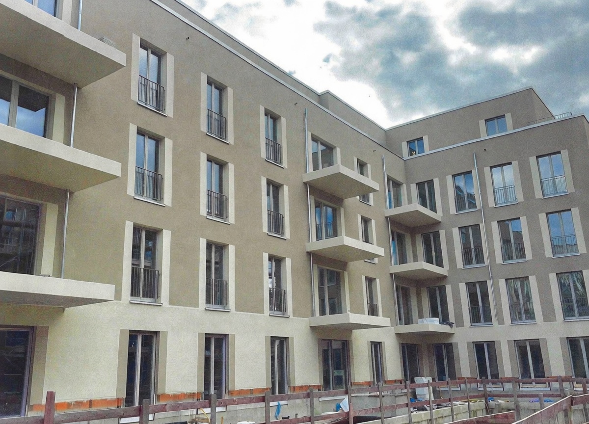 Aussenfassade eines Neubaugebäudes